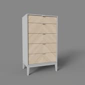 fjord chest of drawers 5 drawers (white)