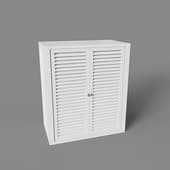 large cabinet with wooden doors, art. 320, 710x815nx390, white