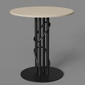 loft bar table for bar, cafe with round table top ps006 2 2