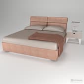 bed and bedside table (bed & tumb)