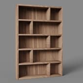 3D 3180 estanteria-moderna-nogal-bookcase-angel-cerda