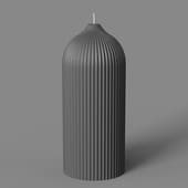 decorative candle from the edge collection, 16.5cm tkano