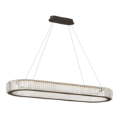 hanging led chandelier oval metallic 120x40 bertolda horizontal