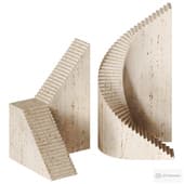 decorative sculptures made of stone stairs
