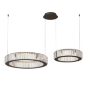 suspended led chandelier rings metallic d40+60 bertolda horizontal