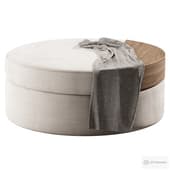 Twill pouf dia 120