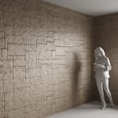 stone-lined wall