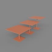 tei 120x120 bar table, height - 75, 90 and 110 cm
