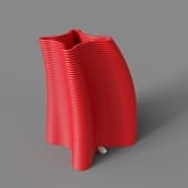 cometa red vase