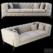 Homary 91 Beige Modern Chesterfield