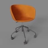 yvette brown leather office swivel chair