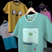 collection of adventure time t-shirts