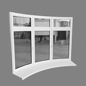 window for a rounded wall