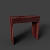 rimini dressing table red-brown