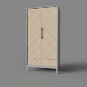fjord 2-fold cabinet (dark grey)
