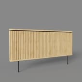 licia solid mango and metal headboard for 180 cm beds