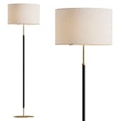 Jihana Brass Metal Linen Floor Lamp