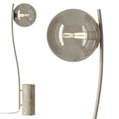 Small floor lamp Cora with travertine base