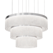 suspended cascading chandelier made of led rings with metallic crystal d60+80 melchior