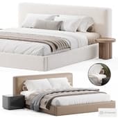 West Elm Curved Modern Upholstered Bed