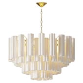 Tronchi Chandelier white murano