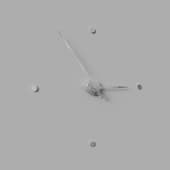 rodon i 4 chrome wall clock