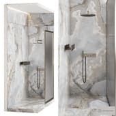 shower enclosure 02 with corrugated glass