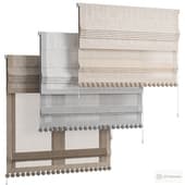 double roman curtains with pompoms 39