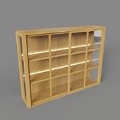 high cabinet with led double illumination, art. 616 led, 1400 x 1050h x 310