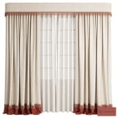curtains 154/ curtains with lambrequin and fringe
