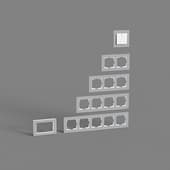 glass frames for sockets and switches werkel favorit (grey)