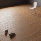 the floor is wood