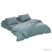 bed linen euro stripe satin 3
