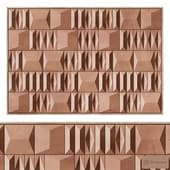 3D Art Relief 205 Terra Cota Tiles Panel by Theiatiles