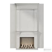 fireplace with candles