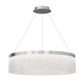 suspended ring led chandelier with metallic crystal d80 melchior one