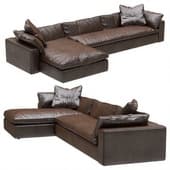 Restoration Hardware Cloud Leather Sofa Chaise Sectional