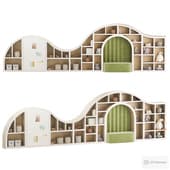 hobbit shelf wall with filling