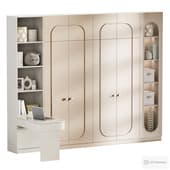 a shelving cabinet with a workplace for a children's room 4