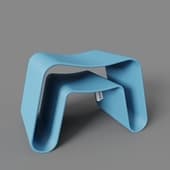 functional stand, console, buba blue stool