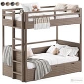 Children Two Level Laguna Storage Bunk kids Bed