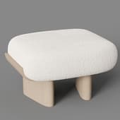 stone garden pouf