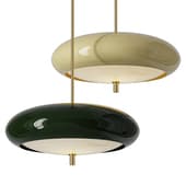  Fresco Green Enamel Pendant Light