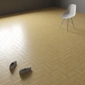 herringbone yellow parquet