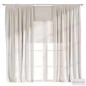 Curtains & Roman Blind Set 01