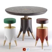 Mushroom Table And Molar Stool