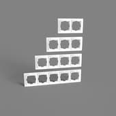 plastic frames for sockets and switches werkel snabb basic white