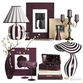 "burgundy" decorative set