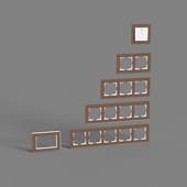 glass frames for sockets and switches werkel favorit (mocha)