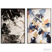 Palette of Passion And Colorful Blue and Orange Knife Wall Art